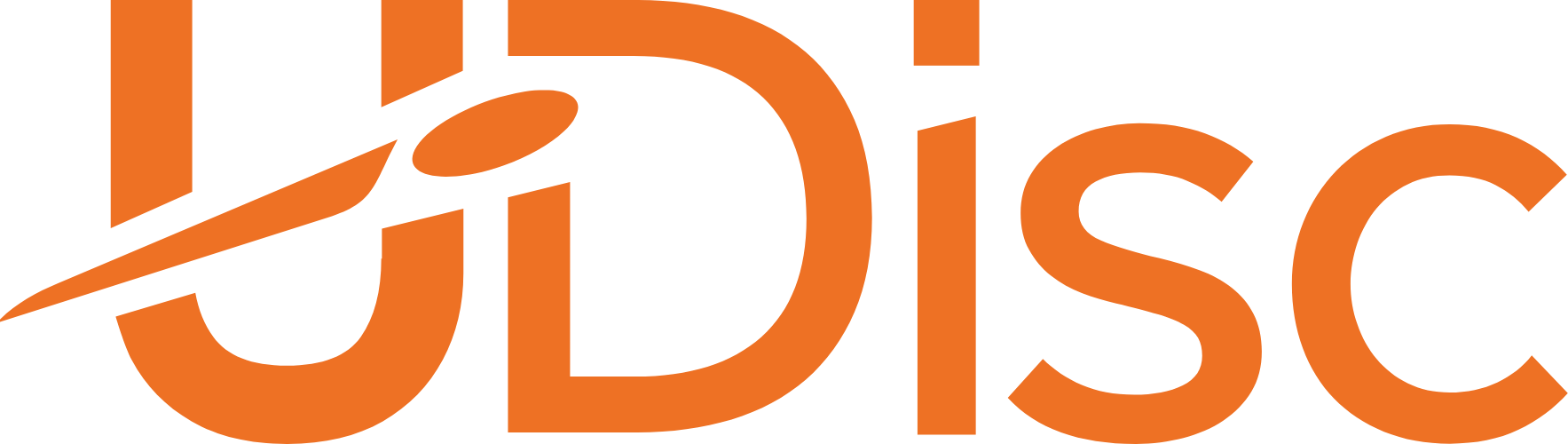 UDisc logo with orange logo and text