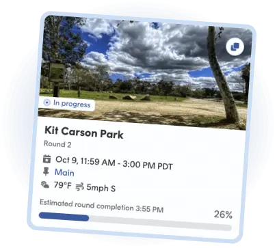 Plan your disc golf league with estimated round completion times from UDisc